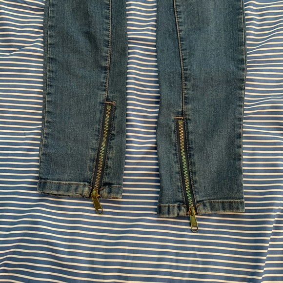 Free People BOHO Skinny Jeans with zipper detail - Picture 3 of 13
